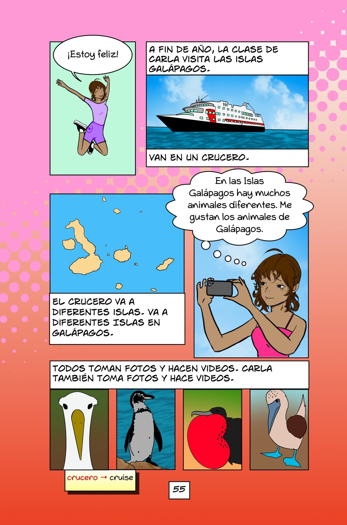 Carla no habla:  Una novela gráfica para aprender español, by Verónica Moscoso
